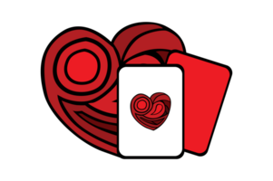 pôquer cartão - coração cartão símbolo png
