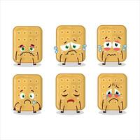 Biscuit cartoon the character with sad expression vector