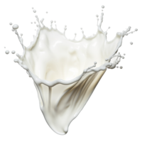 fotorrealista imagen de un chapoteo de leche. chapoteo de blanco leche, crema con gotas y salpicaduras png