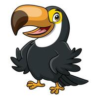 Cute toucan cartoon on white background vector