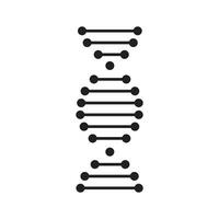 DNA icon in trendy flat design isolated vector illustration.