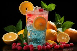 photos of summer drink capture AI Generated