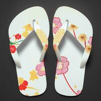 Flip Flip Sandal Shoes Footwear for Catalogue Book Magazine Product Mock Up photo