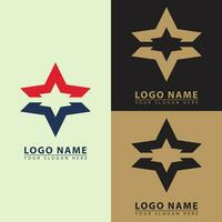 Abstract star logo icon vector