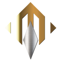 dourado carta m logotipo png