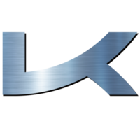 lettre k métallique style logo png