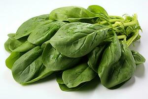 photos of spinach in indoor photo studio AI Generated