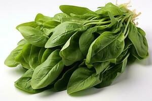 photos of spinach in indoor photo studio AI Generated