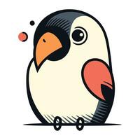 Penguin. Vector illustration of a cute cartoon penguin.