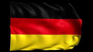 Deutschland Flagge Weberei Animation. 4k Deutschland Flagge fliegend im das Himmel video