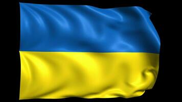 Ukraine Flagge Weberei Animation. 4k ukrainisch Flagge fliegend im das Himmel video