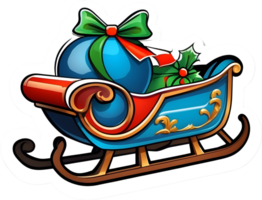 christmas  sleigh clipart ai generative png