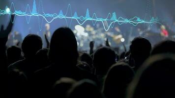 concert menigte genieten van leven muziek- prestatie video
