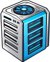 server icone impostare, isometrico, 3d, isometrico icone, server, server cremagliera, ai generativo png