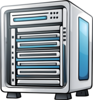 server icone impostare, isometrico, 3d, isometrico icone, server, server cremagliera, ai generativo png