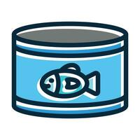 Tuna Can Vector Thick Line Filled Dark Colors