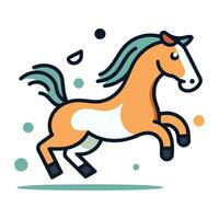 Horse vector icon. Simple illustration of horse vector icon for web