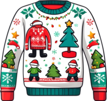 brutto Natale maglione png ai generativo