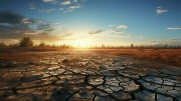 Climate Chronicles - Environmental changes starkly depict the profound and urgent impact of climate change on our world. Generative AI photo