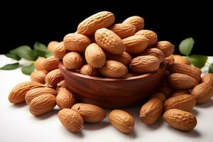 photos of peanuts in indoor photo studio AI Generated