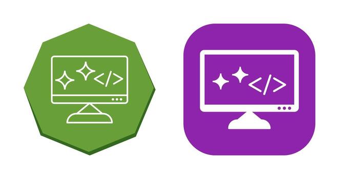 Unique Clean Code Vector Icon