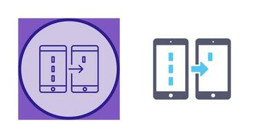 icono de vector de transferencia de datos único