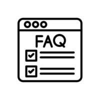SEO FAQ icon in vector. Illustration vector