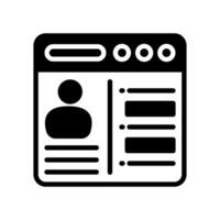 Page Portfolio icon in vector. Illustration vector