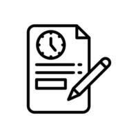 Contract icon in vector. Illustration vector