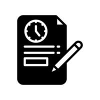 Contract icon in vector. Illustration vector