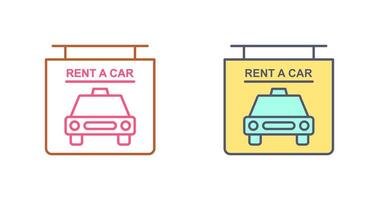 Rent a Car Vector Icon