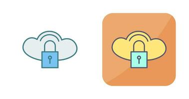 Secure Cloud Vector Icon