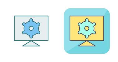 icono de vector de configuración de computadora