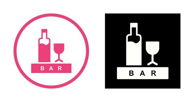 Unique Bar Sign Vector Icon