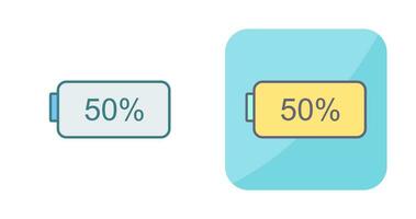 Unique Half Battery Vector Icon