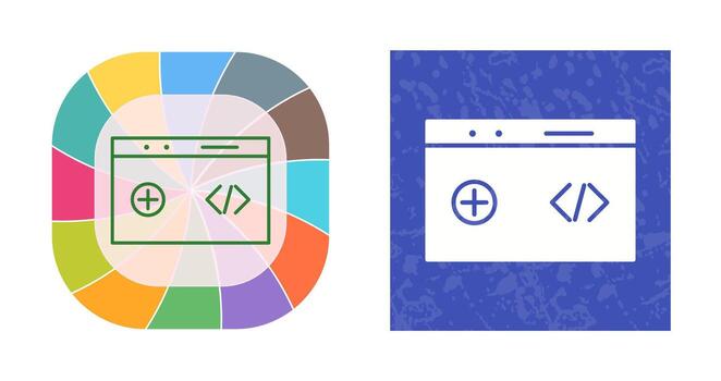 Unique Clean Code Vector Icon