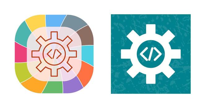 Unique Code Optimization Vector Icon