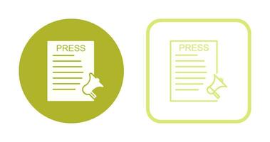 Unique Press Releases Vector Icon