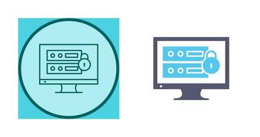 icono de vector de seguridad de datos único