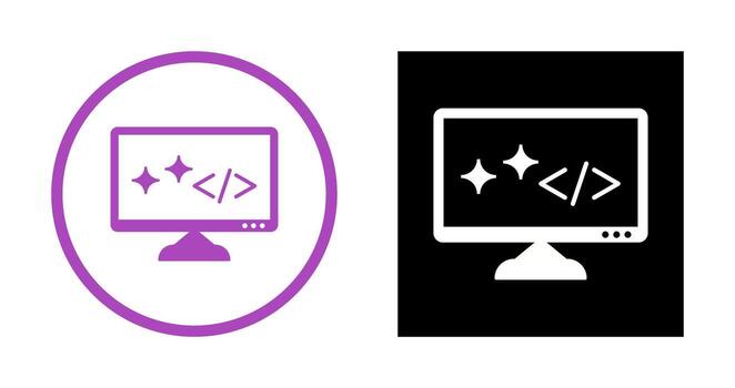 Unique Clean Code Vector Icon