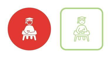 Unique Studying on Desk Vector Icon