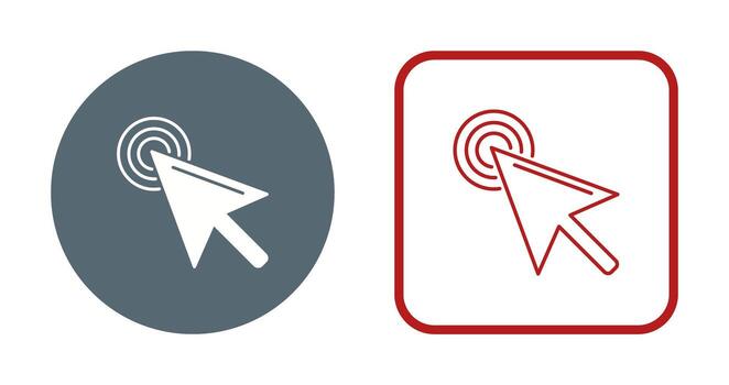 icono de vector de clic único