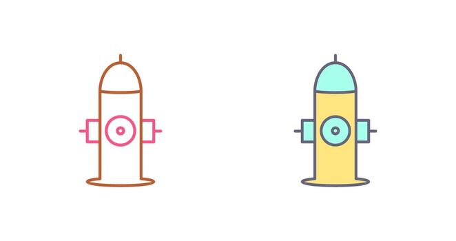 icono de vector de hidrante único