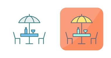 Unique Cafe Table Vector Icon