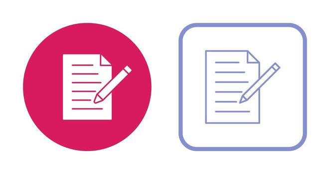 icono de vector de documento de edición único