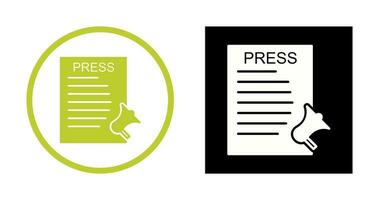 Unique Press Releases Vector Icon