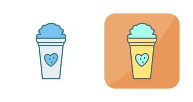 Unique Strawberry Milkshake Vector Icon