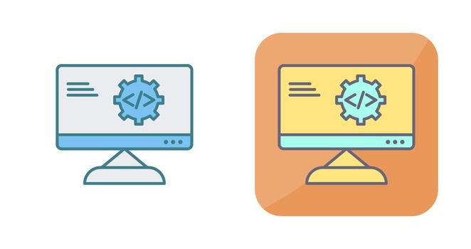 Unique Code Optimization Vector Icon