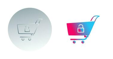 Unique Unlock Cart Vector Icon