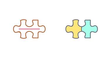 Unique Puzzle Piece Vector Icon